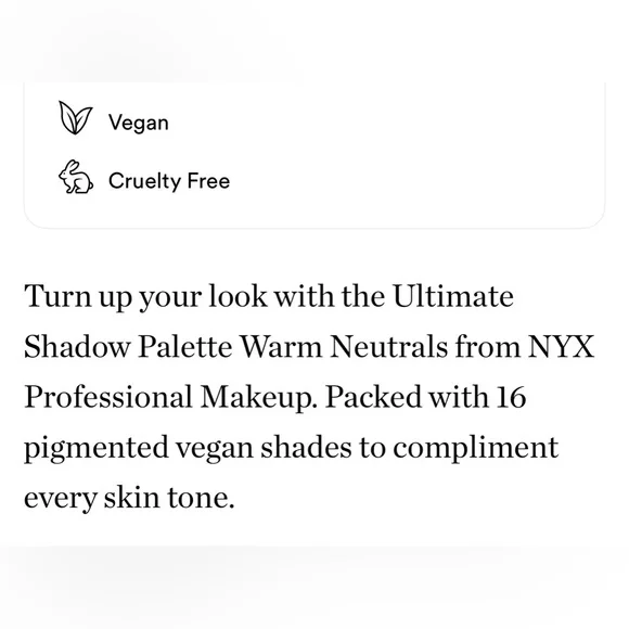 $14❤️‍🔥 NYX Ultimate Color Shadow Palette WARM NEUTRALS 🎨 NEW & SEALED - Picture 8 of 10